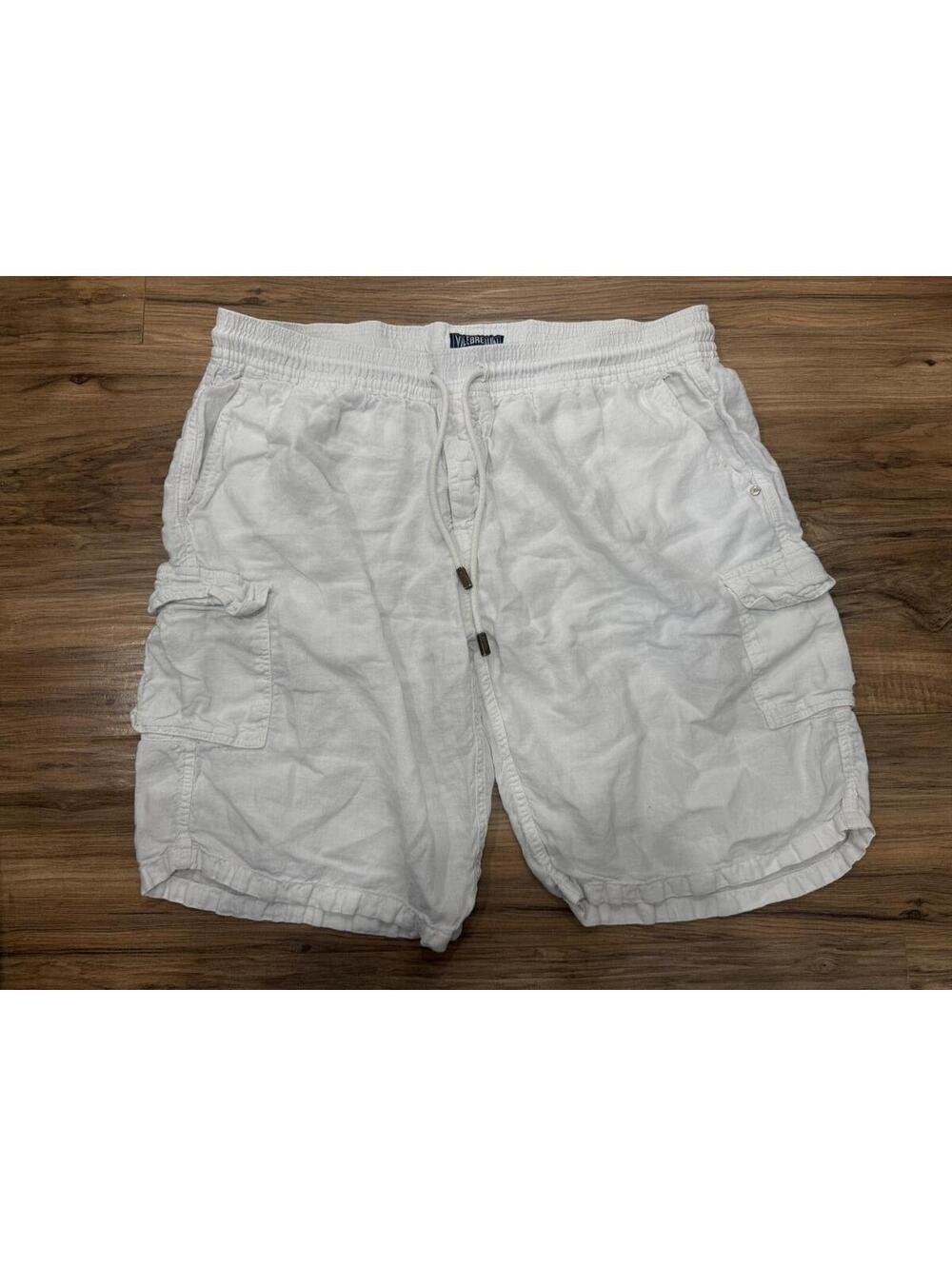 Vilebrequin Men’s 4XL White 100% Linen Resort Beach Shorts Bulgaria